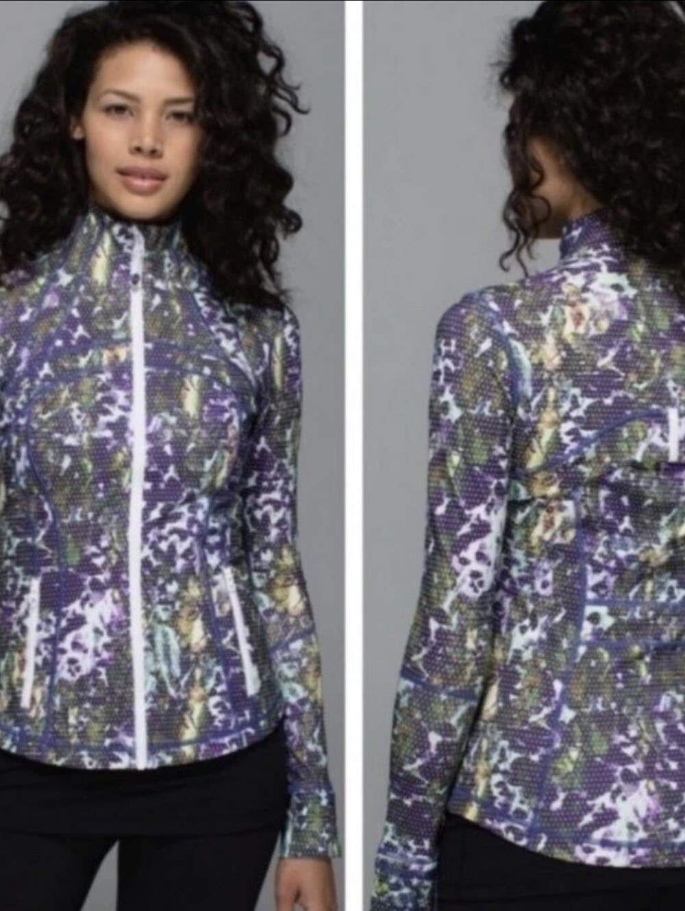 Lulu Define Jacket - Purple, Green, White--  Multicolor